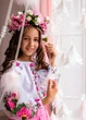 Вишиванка для дівчинки Шедевр рожева 116 - изображение 3