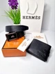 Подарочный мужской набор: Кожаный ремень и черный кошелек Hermes - изображение 2