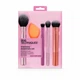 Набір пензлів для макіяжу Real Techniques Everyday Essentials Set 4 професійні пензлі та спонж Miracle Complexion для обличчя, очей і румян - изображение 4