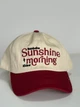 Бейсболка бежева sunshine morning ретро американська студентська унісекс-кепка з кольоровими вставками м'яким верхом та сонцезахисним козирком для жінок і чоловіків візуально зменшує обличчя розмір м обхват голови 56–58 см повсякденна стильна молодіжна - зображення 1