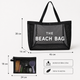 Пляжна сумка сітка + косметичка The Beach Bag Чорна 46х38 см - зображення 2