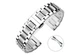 Браслет для часов 3-Link Butterfly Clasp Silver 20 мм с полукруглыми торцевыми вставками, нержавеющая сталь (BUT20W-05) - изображение 1