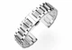 Браслет для часов 3-Link Butterfly Clasp Silver 20 мм с полукруглыми торцевыми вставками, нержавеющая сталь (BUT20W-05) - изображение 6