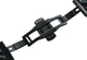 Браслет для часов 3-Link Butterfly Clasp черный Black PVD 18 мм с полукруглыми торцевыми вставками, нержавеющая сталь (BUT18B-03) - изображение 5