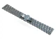 Браслет для часов 28 мм 3-Link Butterfly Clasp стальной Silver с полукруглыми торцевыми вставками, нержавеющая сталь (BUT28W-33) - изображение 5