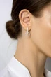 Серьги из белого золота Halo Light (з40077) - изображение 3