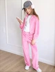 Велюровый спортивный костюм детский для девочки из мягкого велюра штаны и укороченная кофта на молнии без капюшона 146-152 розовый - изображение 1