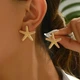 Серьги Морские звезды 2,5 см Золотистые Podarkus BK1267-G - изображение 1
