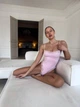 Базовий боді з мереживом в стилі SKIMS, Рожевий, XL - зображення 7