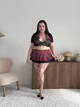 Костюм студентки для ролевих ігор Ellisa PLUS SIZE, Чорний, 3XL - изображение 2