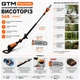 Акумуляторний телескопічний висоторіз GTM PS56/1500BL 56В штанга-4.19м шина-25см 1.1мм 3/8″ 40лан Oregon КАРКАС - зображення 2