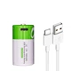 Батарейка С (R14) аккумуляторная с разъемом USB Type-C от Smartoools на 1.5V/5000mWh - изображение 3