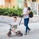 Детский трехколесный велосипед-беговел Costway 5 в 1 с родительской ручкой, синий - изображение 5