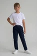 Штани для хлопчика прямі сині на резинці Смайл Тайм SmileTime розмір 140 см Fashion (SK31-07) - зображення 1