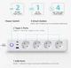 Умный удлинитель WPS20 Tuya Wi-Fi 4 розетки 2×USB-C 1×USB 2500 Вт 1,5 м - изображение 4