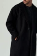 Мужское Длинное Пальто Демисезонное Without 26 Black розмір L/XL HDSYR_1688 - изображение 3