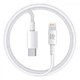 Кабель MAKE Type-C to Lightning PD 20W 1.2м TPE White - изображение 1