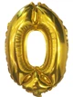 Фольгированный шар, 0, золотой, цифра, 100 см, 1 штука, для оформления праздника - изображение 1