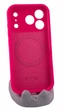 Чехол Silicone Case Magnetic для Apple iPhone 17 Pro бампер с микрофиброй розовый - изображение 2