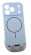Чохол Silicone Case Magnetic для Apple iPhone 17 Pro бампер із мікрофіброю блакитний - зображення 1