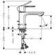 Hansgrohe Rebris S Смеситель для раковины, черный матовый (72586670) - изображение 2