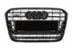 Решетка радиатора Audi A6 / S6 C7 2012-2016 стиль S6 черный глянец - изображение 1