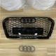 Решетка радиатора Audi A4 B9 2015-2019 стиль RS4 черный глянец - изображение 7
