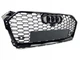 Решетка радиатора Audi A5 F5/B9 2016-2019 RS5 стиль RS черный глянец - изображение 3