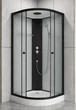 Душовий бокс SUNWAYS JET 90×90×215 см із матовим склом Fabric та чорним профілем - зображення 1