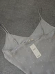 Атласная ночная рубашка M&S (Marks & Spencer) в звездочки на бретелях р. 16 серая - изображение 2