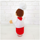Кукольный театр Повар 35 см для детей из велюра гипоаллергенный Бело-красный MC-5097 - изображение 2