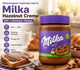 Шоколадно ореховая паста Milka Hazelnut Creme 600 г шоколадная паста с фундуком для тостов десертов и домашней выпечки - изображение 1