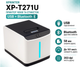 Принтер чеків та етикеток Xprinter XP-T271U 58 мм USB+Bluetooth, термопринтер для смартфона, планшета та POS-систем, 203 dpi, до 101 мм/с - зображення 1