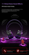 Наушники TAIDU THS319 Extreme Electric 4-Mode Wireless 7.1 Black-Purple - изображение 4