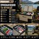 Автохолодильник компрессорный Alpicool 38 л 12V 24V 220V двухкамерный до минус 20 градусов с сенсорным управлением колесами и телескопической ручкой бежевый - изображение 4
