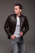 Коричневая мужская куртка из эко-кожи R.A. Regular Fit 2508-56 - изображение 3