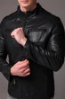 Чорна чоловіча куртка з еко-шкіри R.A. Slim Fit 2506-52 - зображення 8