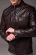 Коричневая мужская куртка из эко-кожи R.A. Regular Fit 2508-56 - изображение 8