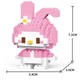 Дитячий 3D конструктор Bricks фігурка "My Melody" із мініблоків 145 деталі піксельні блоки 7.2x5.4x3 см (AA1060) - зображення 5