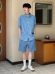 Рубашка джинсовая мужская Uniqlo 954898250 L Голубая (1159913526) - изображение 4