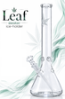 Бонг стеклянный Leaf Beaker Лиф Бикер 35 см 1 литр бульбуляторс турбо кикером и шипами для льда и функцией ice-holder - изображение 2