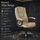 Офисное кресло Hanert Vibe Beige с ортопедической спинкой механизмом качания подголовником поясничной поддержкой и нагрузкой до 120 кг бежевое - изображение 3