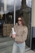 Стильный бежевый бомбер - Classyme - S - Бежевый - (5ja-s) - изображение 8