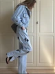 Джинсы с разрезом сбоку и с крестами - Classyme - L - Синий - (10je-3je) - изображение 6