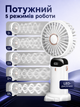 Вентилятор аккумуляторный портативный мини JENIX N15 USB 5 скоростей, белый, Type-C, цифровой дисплей, складной, подставка для телефона, шнурок на шею - изображение 4