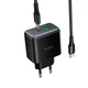 Адаптер сетевой HOCO C to C cable Upgrade charger set C158A |1USB/1Type-C, 45W/3A, PD/QC| - изображение 7