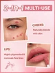 Рум'яна та помада 2в1 Air Plush Lip & Cheek Cream High Winds від SHEGLAM - зображення 3