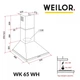 Вытяжка купольная WEILOR WK 65 WH - изображение 11