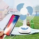 Вентилятор аккумуляторный 12'' портативный на солнечной батарее с автовращением 2 LED лампы 6 Вт (AA1080) - изображение 6