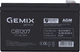 Акумуляторна батарея Gemix Security Series AGM 12V-7Ah GB1207 Black (GB1207B/ 12V 7Ah) - зображення 1